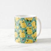 Bienen und Rose Kaffeetasse (VorderseiteRechts)
