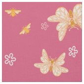 Bienen und Schmetterlinge Stoff (Nahaufnahme)