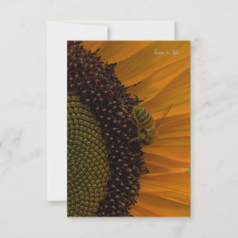 Bienen und Sonnenblumen nah Mitteilungskarte