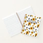Bienen- und Sonnenblumen-Notebook Notizblock (Innenseite)
