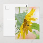 Bienen und Sonnenblumen Postkarte (Vorne/Hinten)