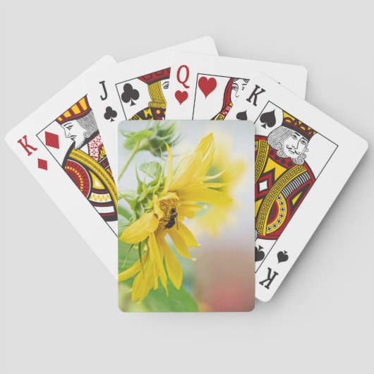 Bienen und Sonnenblumen Spielkarten (Rückseite)