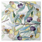 Bienen und Trauben Fliese (Vorderseite)