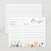 Bienen und Vintages Blumenkohl Rezept-Karte (Vorne/Hinten)