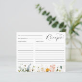 Bienen und Vintages Blumenkohl Rezept-Karte (Stehend Vorderseite)