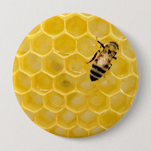 Bienen und Waben Button (Vorderseite)
