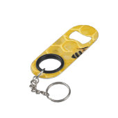 Bienen und Waben Mini Flaschenöffner (Rückseite Schrägansicht)