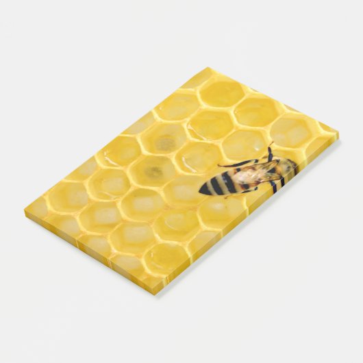 Bienen und Waben Post-it Klebezettel (angewinkelt)