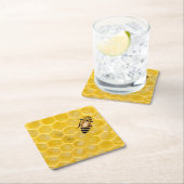 Bienen und Waben Rechteckiger Pappuntersetzer (Vor Ort)