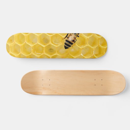 Bienen und Waben Skateboard (Horizontal)