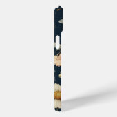 Bienen und Wildblumen auf Dunkelblau Case-Mate iPhone Hülle (Rückseite / Rechts)
