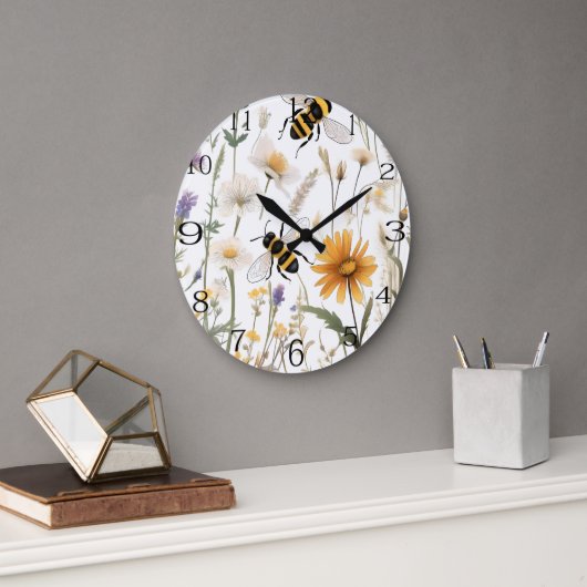 Bienen und Wildblumen, Große Wanduhr (Büro)