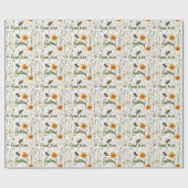 Bienen und Wildblumen sollen zusammenkommen, Geschenkpapier (Flach)