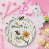 Bienen und Wildblumen sollen zusammenkommen, Pappteller (Party)