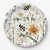 Bienen und Wildblumen sollen zusammenkommen, Pappteller (Vorderseite)