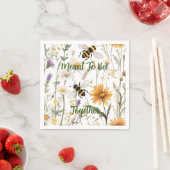 Bienen und Wildblumen sollen zusammenkommen, Serviette (Beispiel)