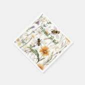 Bienen und Wildblumen sollen zusammenkommen, Serviette (Ecke)
