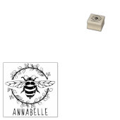 Bienen und Wreath Wood Art Briefmarke Gummistempel (Stempel)