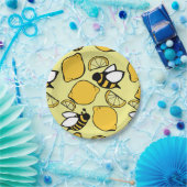 Bienen und Zitronen für Limonade Pappteller (Party)