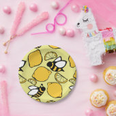 Bienen und Zitronen für Limonade Pappteller (Party)