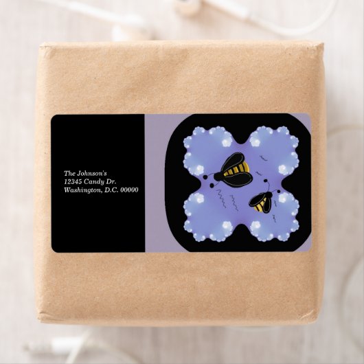 Bienen unter violetten Blumen (Insitu)