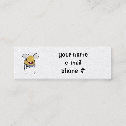 Bienen-Visitenkarte Mini Visitenkarte (Vorderseite)