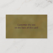 Bienen-Visitenkarte Visitenkarte (Rückseite)