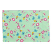 Bienen, Vögel und Blume Kissenbezug (Rückseite-Rechts)