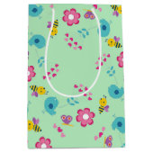 Bienen, Vögel und Blume Mittlere Geschenktüte (Vorderseite)