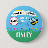 Bienen-vorsichtiger Molkereiallergie-Alarm-Knopf Button (Vorderseite)