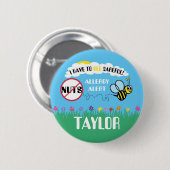 Bienen-vorsichtiger Nuss-Allergie-Alarm-Knopf Button (Vorne & Hinten)
