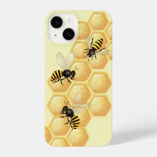 Bienen Wasserfarbe Bienen Kunst iPhone Hülle (Rückseite)