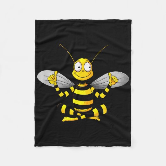 Bienen Yoga Fleecedecke (Vorderseite)