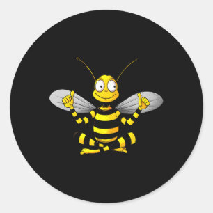 Bienen Yoga  Runder Aufkleber