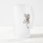 Bienenaffe Mattglas Bierglas (VorderseiteRechts)