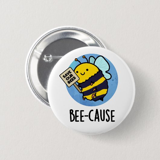Bienenanfall Funny Insect Bee Pun Button (Vorne & Hinten)