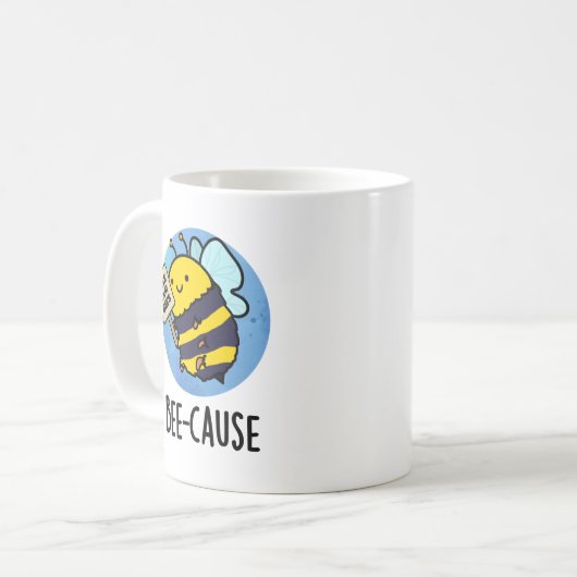 Bienenanfall Funny Insect Bee Pun Kaffeetasse (Vorderseite Links)