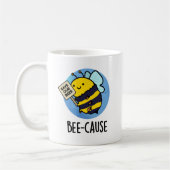 Bienenanfall Funny Insect Bee Pun Kaffeetasse (Links)