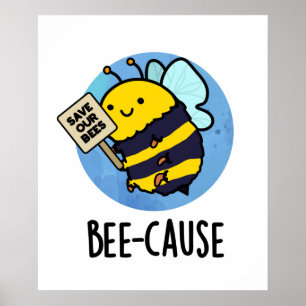 Bienenanfall Funny Insect Bee Pun Poster
