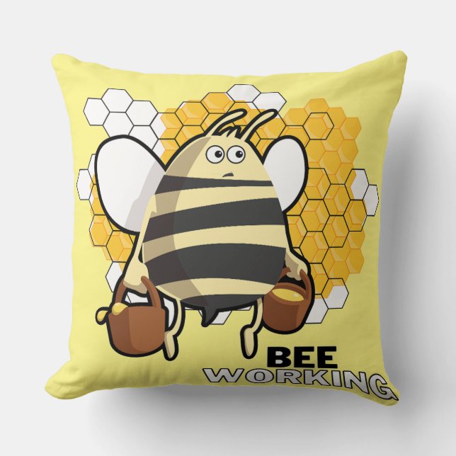 Bienenarbeit Kissen (Vorderseite)