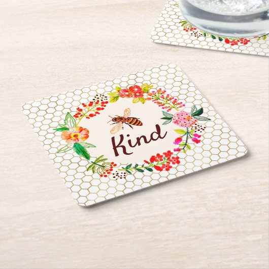 Bienenart Rechteckiger Pappuntersetzer (angewinkelt)