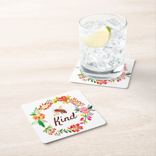 Bienenart Rechteckiger Pappuntersetzer (Vor Ort)