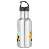 Bienenart Wasserflasche aus Edelstahl (Rückseite)