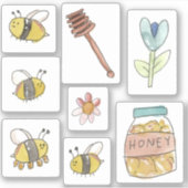 Bienenaufkleber Aufkleber (Vorderseite)