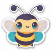 Bienenaufkleber für Wasserflasche Aufkleber (Vorderseite)