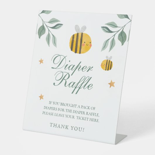 Bienenbaby-Duschbücher und -Geschenke Sockelschild (Vorderseite)