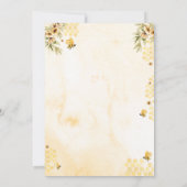 BienenBaby-Dusche Einladung Frühling Sonnenblumen (Rückseite)