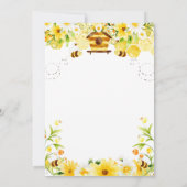 BienenBaby-Dusche Einladung Gelbe Mommy zu Biene (Rückseite)