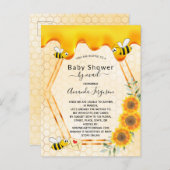 Bienenbaby Dusche mit dem Postversand Süßigkeiten  Postkarte (Vorne/Hinten)