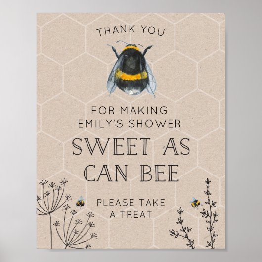 BienenBaby-Dusche Naturliebhaber Schild (Vorne)